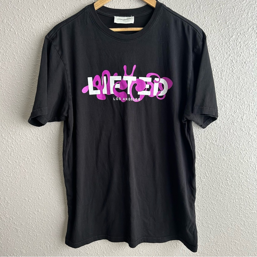 Lifted Anchors Los Angeles‎ black short sleeve 100% cotton graphic t-shirt